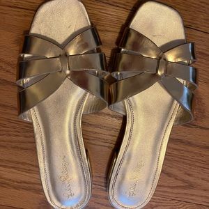Lilly Pulitzer Gold Shoes Size 9